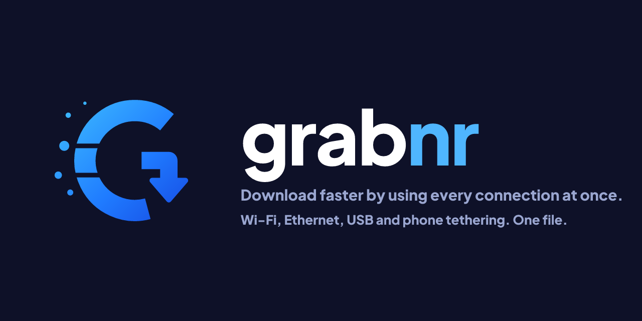 grabnr — download faster by using every connection at once